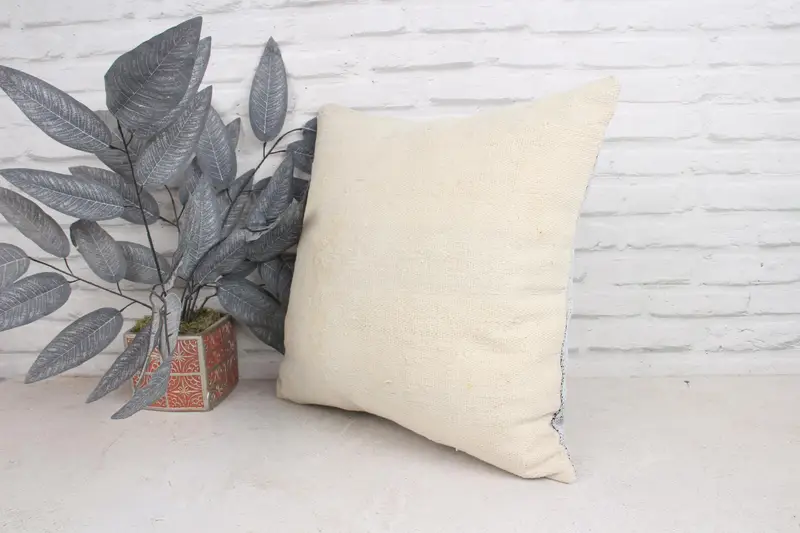 Traditional Pillow Cover, Antique Pillows, Pillow for Couch, Vintage Pillow, Indoor Pillow Sham, Pillow Case, 18x18 Beige Pillow Case - 4