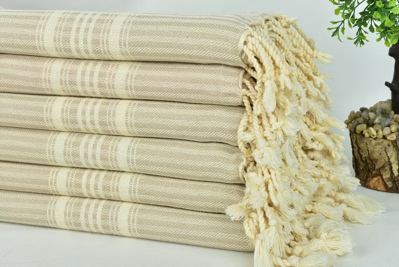 Handmade Turkish hammam towel, Bachelorette Gifts, 68x38 Cotton Striped Towel, Home Decor Gifts, Summer Towel, Organic Turkish towel, Bachelor Gift - 3