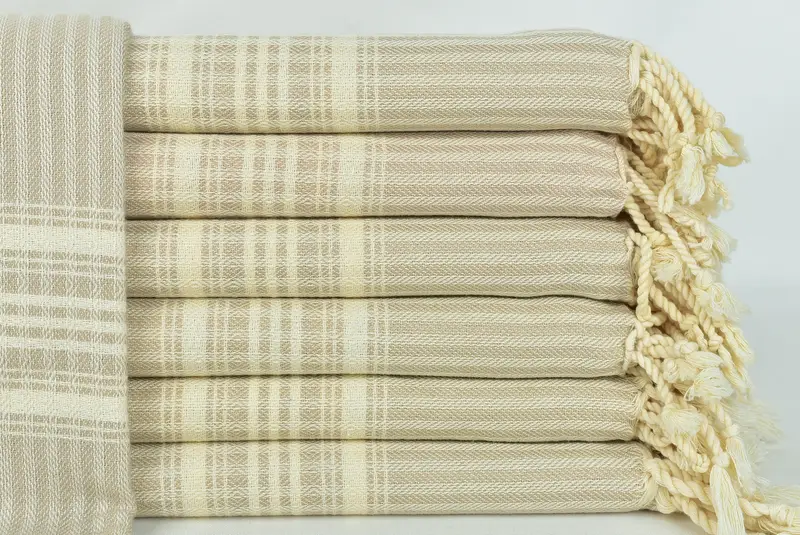 Handmade Turkish hammam towel, Bachelorette Gifts, 68x38 Cotton Striped Towel, Home Decor Gifts, Summer Towel, Organic Turkish towel, Bachelor Gift - 1