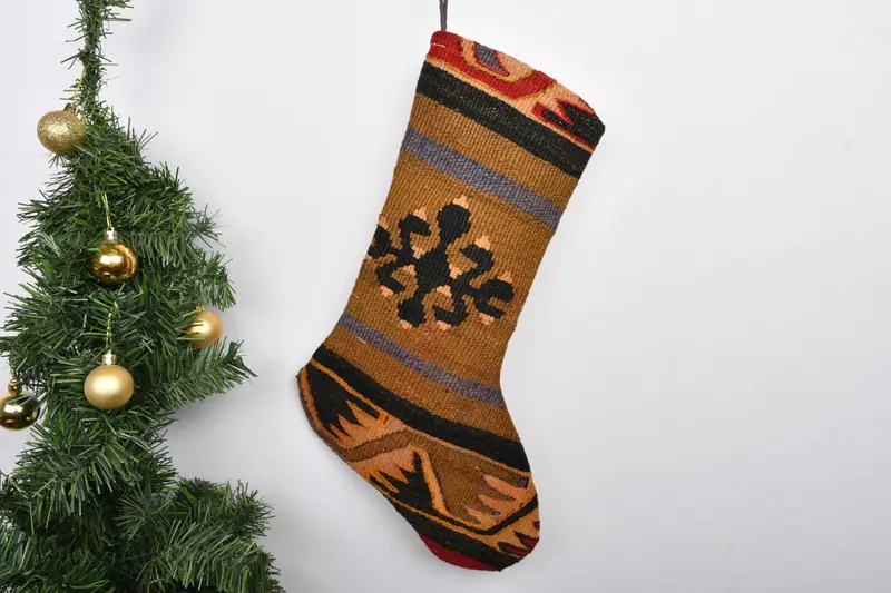 Noel Süsleri Desen, 7 İnç Genişliğinde Kişiselleştirilmiş Noel Çorabı