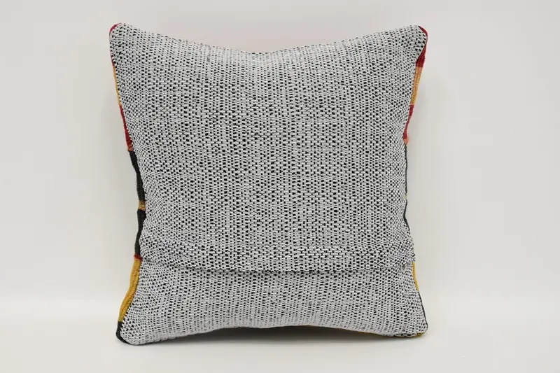 Colorful Cushion Case, Interior Designer Pillow, 12x12 Brown Pillow Sham, Handmade Kilim Cushion, Cushion Case, Vintage Kilim Pillow - 6