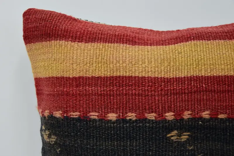 Colorful Cushion Case, Interior Designer Pillow, 12x12 Brown Pillow Sham, Handmade Kilim Cushion, Cushion Case, Vintage Kilim Pillow - 2