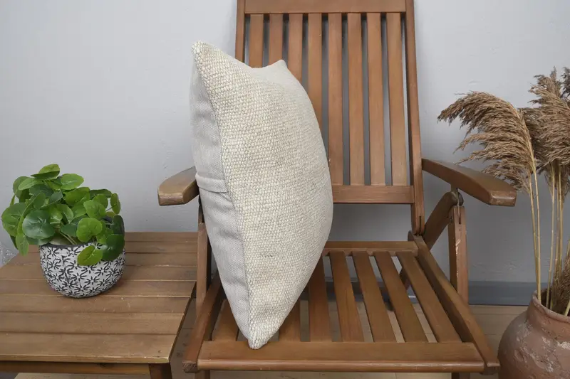 Pillow for Couch, Patio Cushion, Kilim Cushion Sham, Cushion, Vintage Kilim Throw Pillow, 20x20 Beige Pillow Sham, Bohemian Cushion Cushion Cover - 2