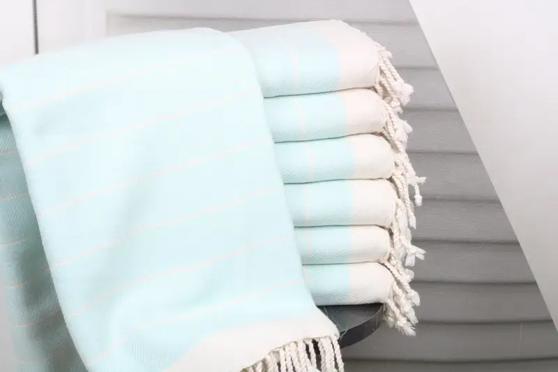 Turkish Towel Beach Bridesmaid Gifts 40x71 Inches Mint Cotton