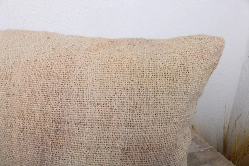 Square Throw Cushion, Home Decor Pillow, Armchair Cushion, Handmade Kilim Cushion, 12x24 Beige Pillow, Pillow Case, Pillow for Couch, Couch Pillow - 5