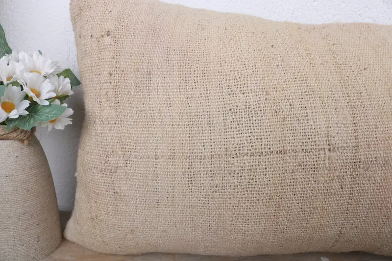Square Throw Cushion, Home Decor Pillow, Armchair Cushion, Handmade Kilim Cushion, 12x24 Beige Pillow, Pillow Case, Pillow for Couch, Couch Pillow - 3