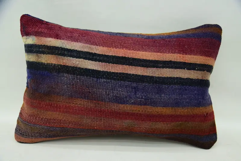 12x20 Blue Cushion Case, Antique Pillows, Accent Pillow, Throw Kilim Pillow, Cushion Case, Toss Cushion Cover, Boho Pillow Sham Cover - 4