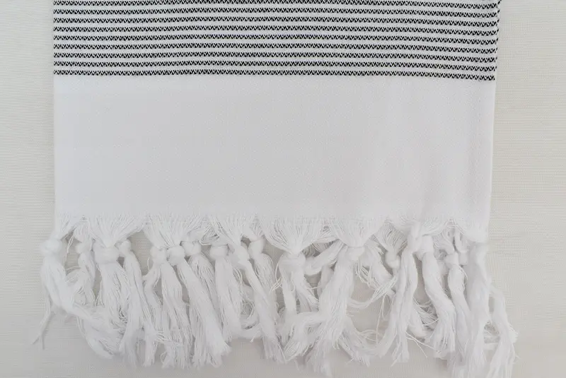Gift Towel, Bachelor Towel, Personalized Hand Towel, Monogram Hand Towel, Monogram Kitchen Towel, 40x18 Cotton Striped Towel, Handmade Gift - 6
