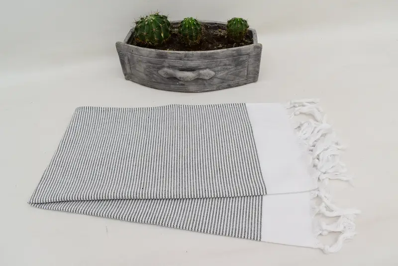 Gift Towel, Bachelor Towel, Personalized Hand Towel, Monogram Hand Towel, Monogram Kitchen Towel, 40x18 Cotton Striped Towel, Handmade Gift - 8