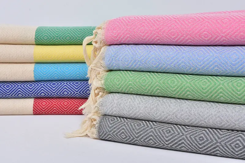 Gift For Wedding Day, Organic Throw, Shower Curtain, 96x80 Cotton Diamond Towel, Woven Blanket, Wedding For Favor, Decorative Blanket, Tablecloth - 1