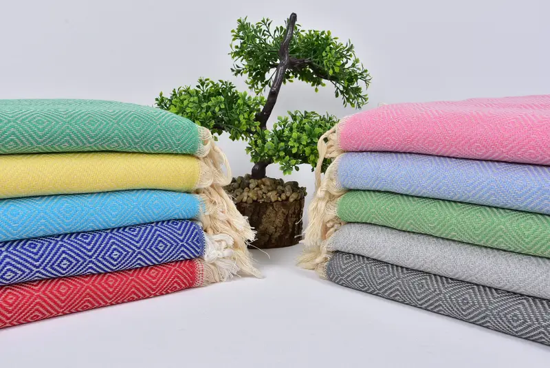 Gift For Wedding Day, Organic Throw, Shower Curtain, 96x80 Cotton Diamond Towel, Woven Blanket, Wedding For Favor, Decorative Blanket, Tablecloth - 3