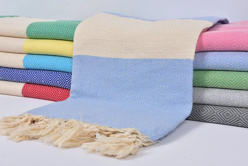 Gift For Wedding Day, Organic Throw, Shower Curtain, 96x80 Cotton Diamond Towel, Woven Blanket, Wedding For Favor, Decorative Blanket, Tablecloth - 2