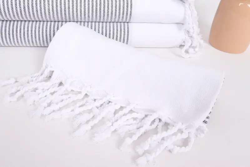 Small Bath Towels, Personalized Wedding Gift For Couple, Bridal Shower Gift, Wedding Favors, Monogrammed Hand Towel, 40x18 Cotton Striped Towel - 4