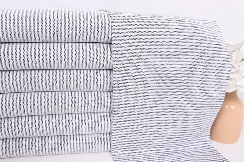 Small Bath Towels, Personalized Wedding Gift For Couple, Bridal Shower Gift, Wedding Favors, Monogrammed Hand Towel, 40x18 Cotton Striped Towel - 2