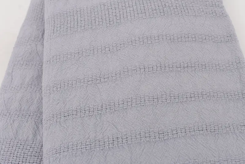96x68 Cotton Stonewashed Striped Towel, Beach Wedding Favor, Custom Blanket, Tablecloth, Wedding Anniversary Gift, Grandma Gift, Woven Throw Blanket - 6