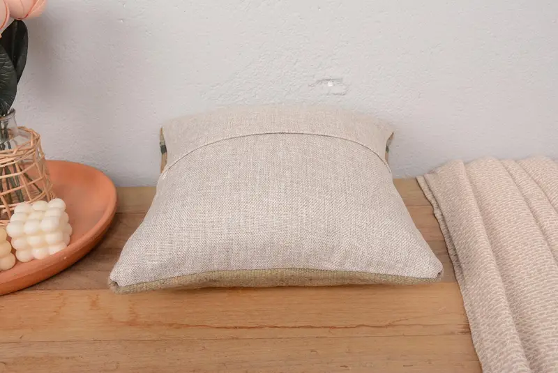 14x14 Brown Pillow Sham, Gift Pillow, Sustainable Pillow Case, Interior Designer Pillow, Throw Kilim Pillow, Pillow Sham - 6