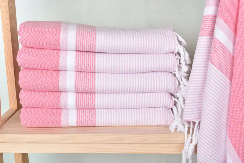 Large Turkish Towel, Handwoven organic Turkish towel for spa, Hammam towel, Bachelor Party Favors, 68x40 Cotton Striped Towel, Sand-resistant towel - 1