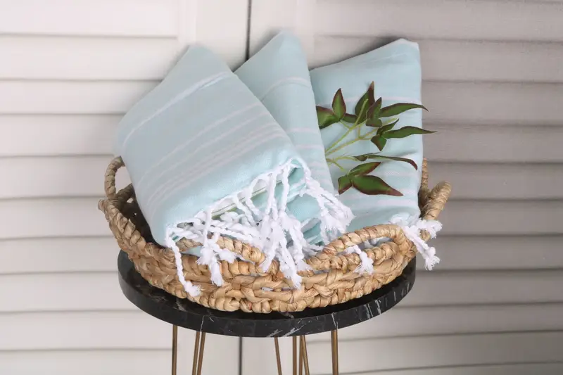 Towel With Name, Guest Towel, Bathroom Towels, Housewarming Gift, 38x18 Cotton Striped Towel, Gift For Best Friend, Personalized Gift, Wedding Gift - 5
