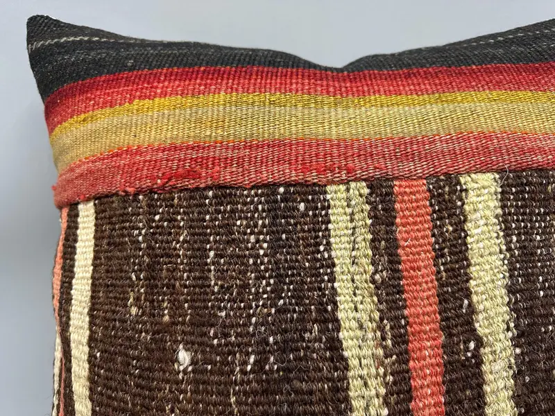 Gift Pillow, Throw Kilim Pillow, 24x24 Beige Pillow, Pillow Case, Vintage Kilim Throw Pillow, Outdoor Throw Cushion Case, Tapestry Cushion Cover - 5