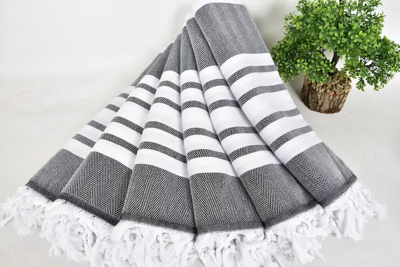 Personalized Gifts, Customized Towels, 68x36 Cotton Chevron Towel, Custom Wedding Gift From Bridesmaid, Custom Wedding Gift, Luxury towel, Spa Towel - 4