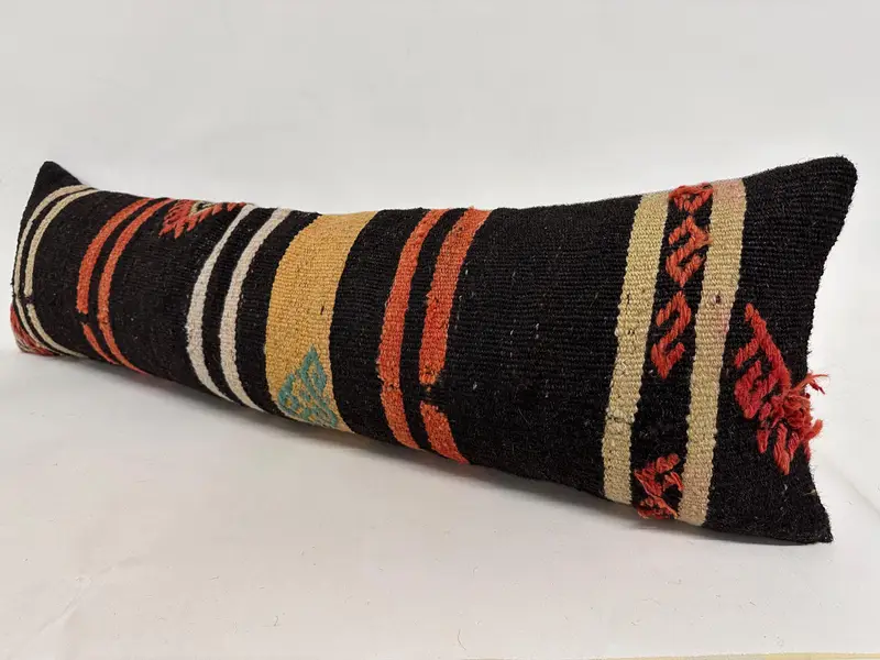 12x43 Brown Pillow Cover, Kilim Pillow Cover, Gift Pillow, Cushion, Vintage Kilim Throw Pillow, Square Throw Pillow Case, Luxury Pillow Sham - 3