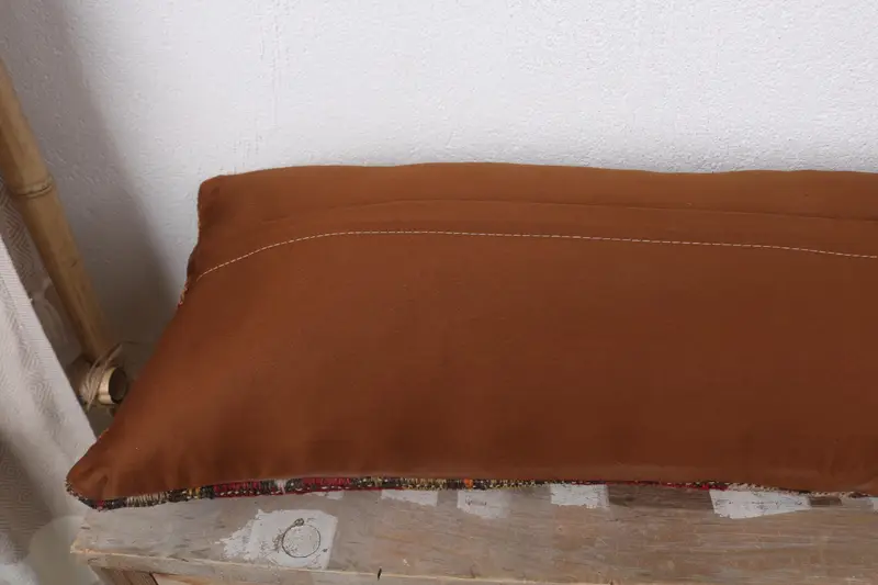 Pillow for Couch, Pillow Sham, Vintage Kilim Throw Pillow, 12x36 Red Pillow Cover, Meditation Pillow Case, Retro Pillow Cover, Boho Pillow - 7
