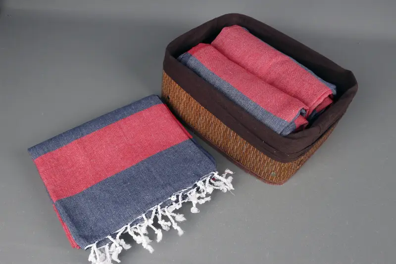Wedding Gift, Large Turkish Towel, Embroidery Towels, Custom Gift, Best lightweight Turkish towel for travel USA, 70x40 Cotton Striped Towel - 5