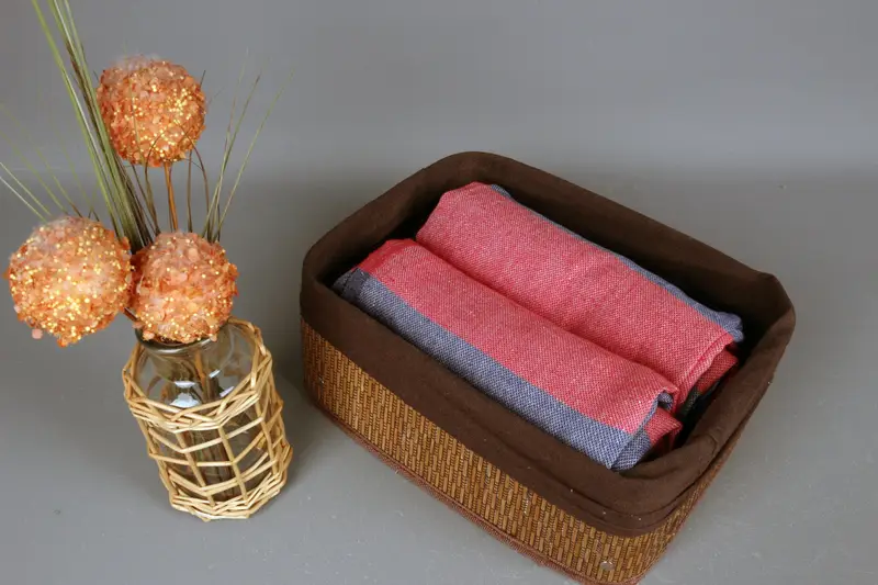 Wedding Gift, Large Turkish Towel, Embroidery Towels, Custom Gift, Best lightweight Turkish towel for travel USA, 70x40 Cotton Striped Towel - 4