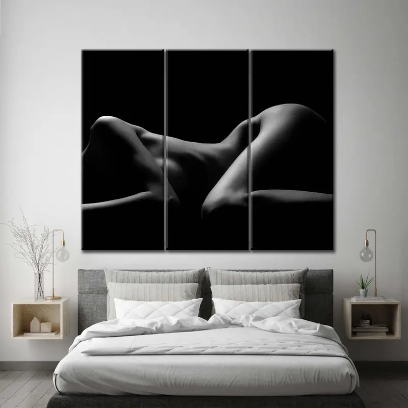 Erotic Art Nudity, Modern Home Artwork, Nude Canvas, Woman Erotic Wall Art, Sexy Body Decor, Nude Woman Bodyscape, Woman Wall Art, Mature - 1