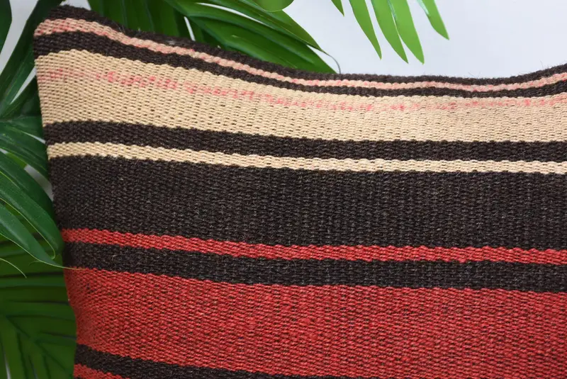 Turkish Pillow, Boho Pillow Sham Cover, Pillow for Sofa, 14x14 Brown Pillow, Bolster Cushion, Yoga Pillow Cover, Pillow Cover, Couch Cushion - 2