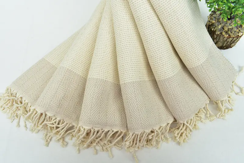 Organic Towel, 36x18 Cotton Diamond Towel, Gift For The Home Decor, Personalized Gifts, Customized Towels, Turkish Towel Hand Towel, Bathroom Towels - 4