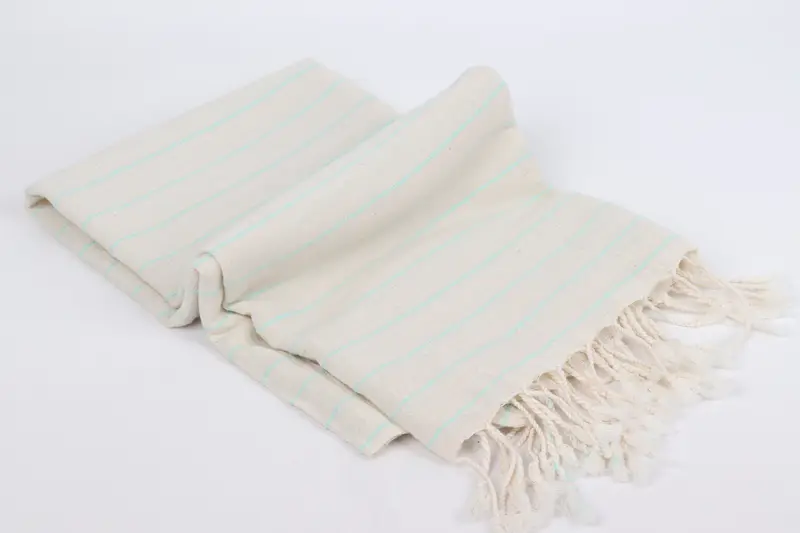 Organic cotton Turkish peshtemal towel, Custom Gift, Scarf Towel, Beach Towel Bulk, 64x38 Linen Striped Towel, Personalized Gifts, Home Decor Towel - 6
