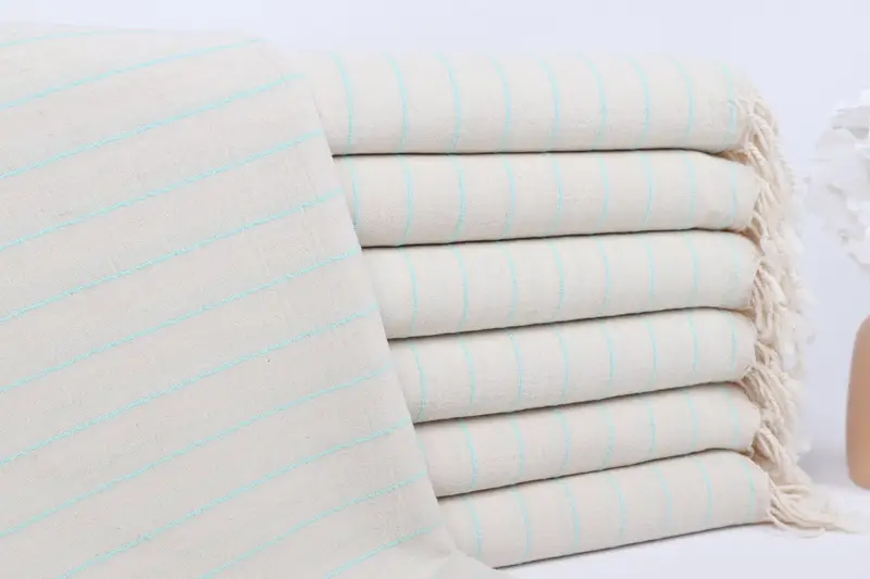 Organic cotton Turkish peshtemal towel, Custom Gift, Scarf Towel, Beach Towel Bulk, 64x38 Linen Striped Towel, Personalized Gifts, Home Decor Towel - 1