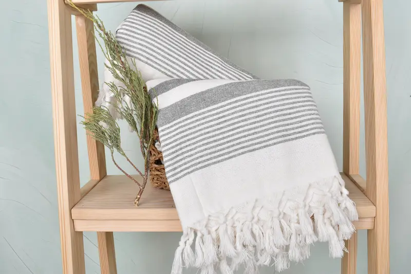 Peshtemal Towel, 68x40 Cotton Striped Terry Towel, Mexico Bachelorette Party Gifts, Home Decor Gifts, Summer Gift, Anniversary Gift For Her - 4