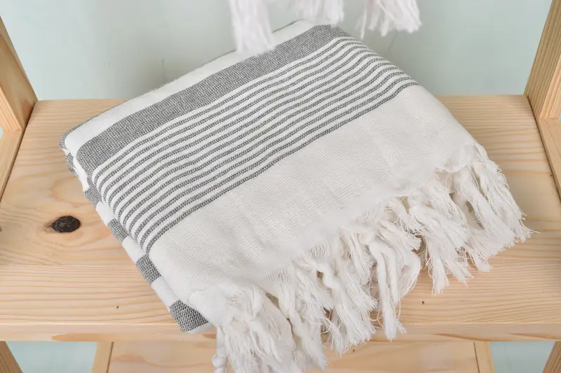 Peshtemal Towel, 68x40 Cotton Striped Terry Towel, Mexico Bachelorette Party Gifts, Home Decor Gifts, Summer Gift, Anniversary Gift For Her - 5
