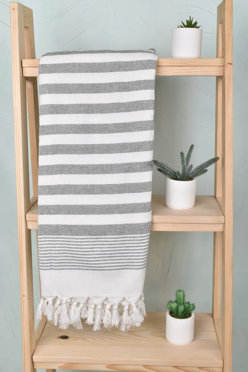 Peshtemal Towel, 68x40 Cotton Striped Terry Towel, Mexico Bachelorette Party Gifts, Home Decor Gifts, Summer Gift, Anniversary Gift For Her - 8