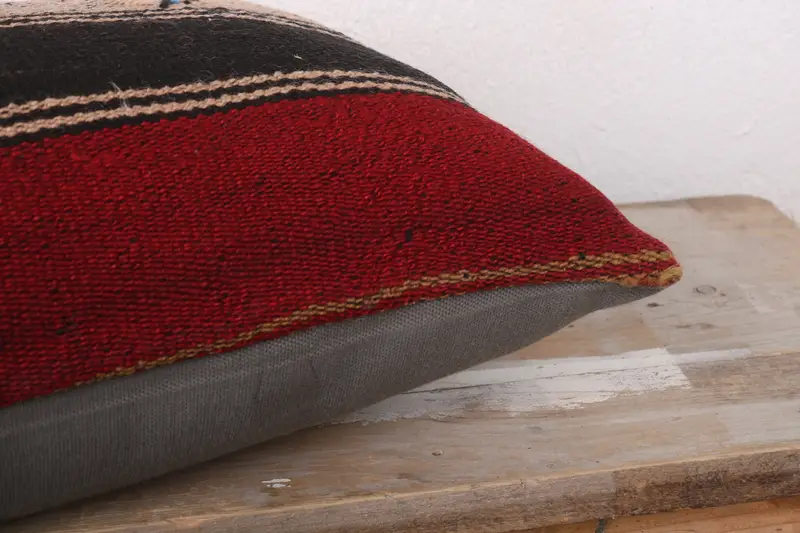 Boho Pillow, Home Decor Pillow, 12x24 Brown Pillow Sham, Vintage Pillow, Pillow Case, Accent Pillow, Vintage Kilim Pillow Cushion Case - 6