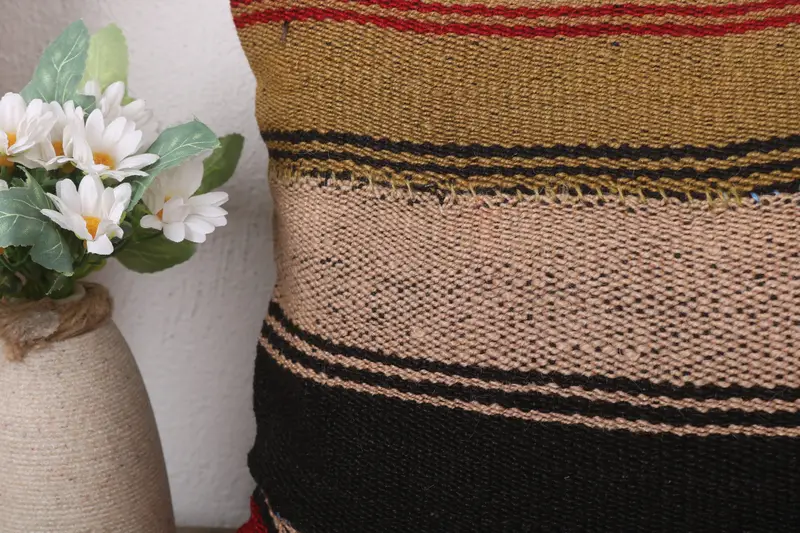 Boho Pillow, Home Decor Pillow, 12x24 Brown Pillow Sham, Vintage Pillow, Pillow Case, Accent Pillow, Vintage Kilim Pillow Cushion Case - 3
