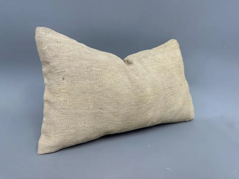 Kilim yastık sham, açık destek yastığı sahte, etnik yastık sahte, Türk yastığı, 12x20 bej yastık kapağı, kanepe için yastık, yastık - 2