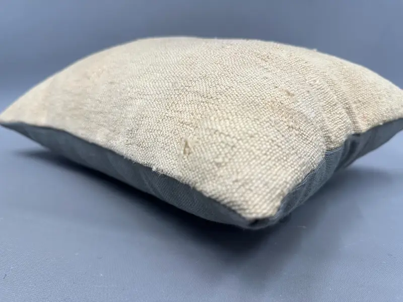 Kilim yastık sham, açık destek yastığı sahte, etnik yastık sahte, Türk yastığı, 12x20 bej yastık kapağı, kanepe için yastık, yastık - 6