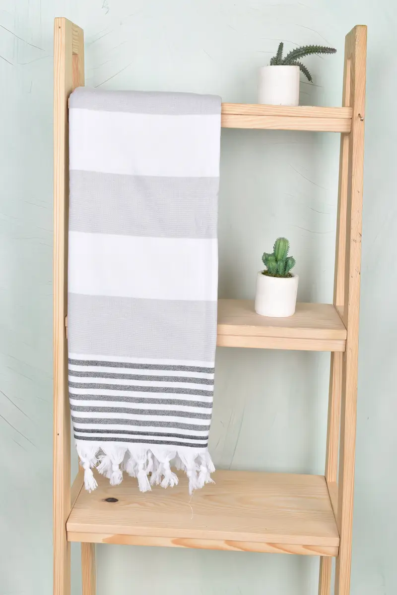 68x36 Cotton Striped Terry Towel, Absorbent Turkish towel, Personalize Gift, Lightweight towel, Holiday Towel, Yoga Towel, Lightweight Turkish towel - 8