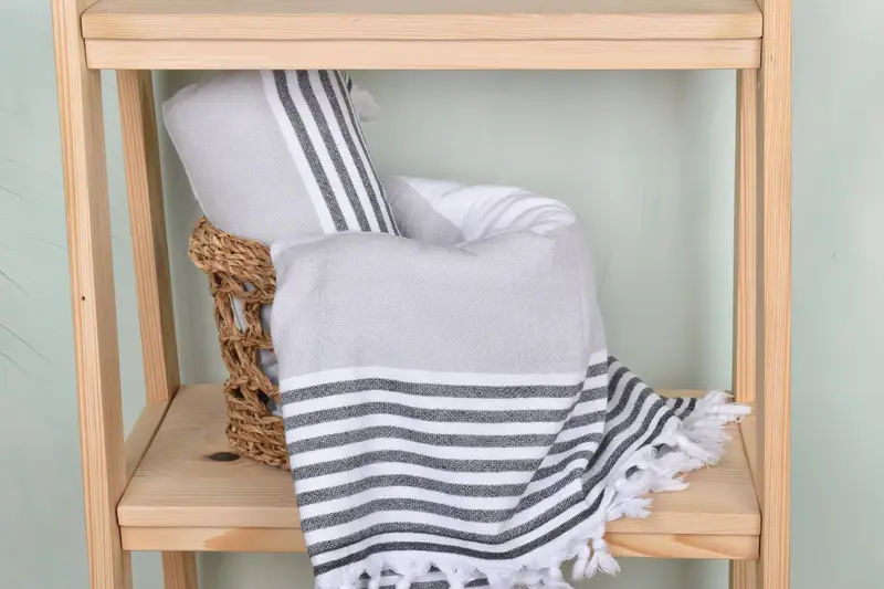 68x36 Cotton Striped Terry Towel, Absorbent Turkish towel, Personalize Gift, Lightweight towel, Holiday Towel, Yoga Towel, Lightweight Turkish towel - 4