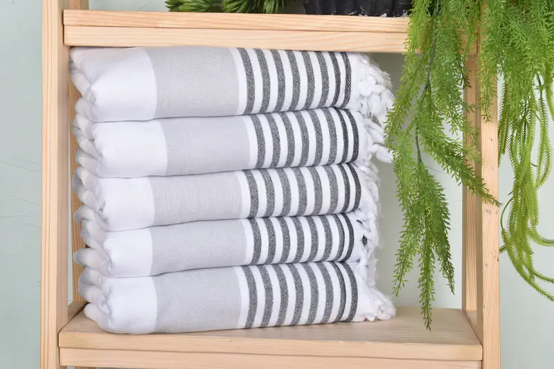 68x36 Cotton Striped Terry Towel, Absorbent Turkish towel, Personalize Gift, Lightweight towel, Holiday Towel, Yoga Towel, Lightweight Turkish towel - 1
