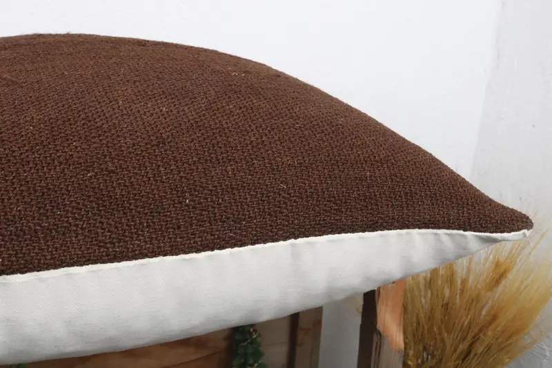 Pillow for Sofa, 24x24 Brown Cushion Cover, Floor Cushion, Cushion Cover, Boho Pillow, Nautical Throw Pillow Cover, Handmade Kilim Cushion - 6