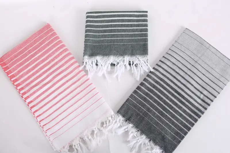 Peshtemal Towel, Organic towel, Custom Bath Towel, Turkish beach towel, Summer Gift Ideas, Maid Of Honor Gift, 70x40 Cotton Striped Towel - 7