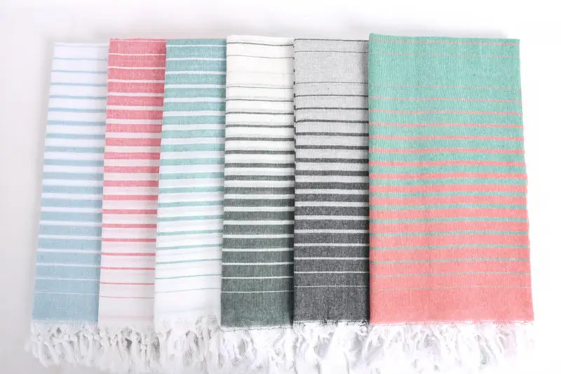 Peshtemal Towel, Organic towel, Custom Bath Towel, Turkish beach towel, Summer Gift Ideas, Maid Of Honor Gift, 70x40 Cotton Striped Towel - 3