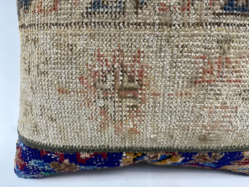 Turkish Kilim Pillow, Anatolian Pillow Case, Cushion Cover, Handmade Throw Cushion, Kilim Pillow Cover, Turkish Pillow, 20x20 Beige Cushion - 2