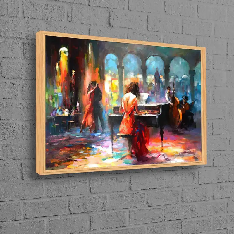 Lienzo vibrante: música abstracta y danza romántica delicia