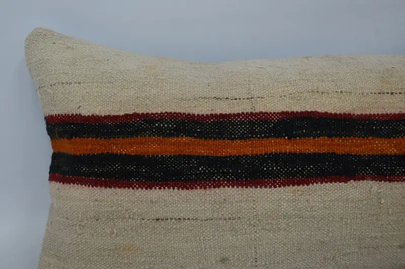 Cushion Case, Outdoor Patio Cushion, Seat Cushion, Home Decor Pillow, Kilim Pillow Cover, 16x48 Beige Pillow Cover, Kilim Pillow - 2