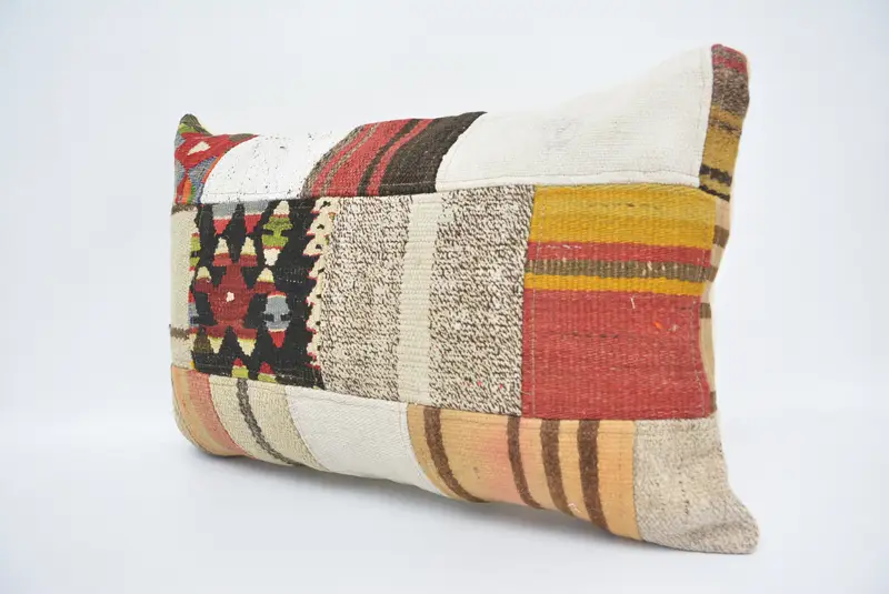 Boho Pillow, Pillow Case, Patio Cushion Case, Home Decor Pillow, Interior Designer Pillow, 16x24 White Cushion Cover, Accent Throw Pillow - 4